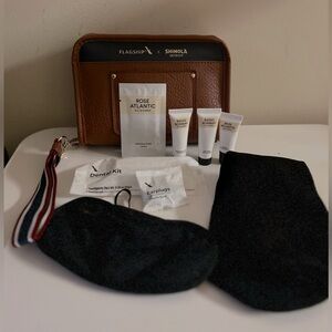 AA travel leather pouch